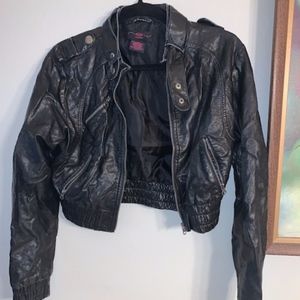 Cropped Leather Jacket